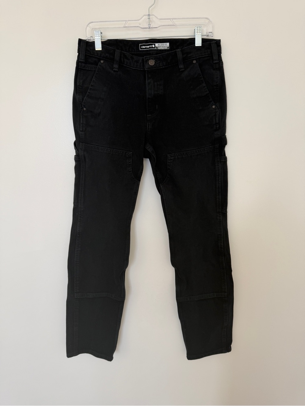 Carhartt Women's Black Straight-Leg Carpenter Utility Pants